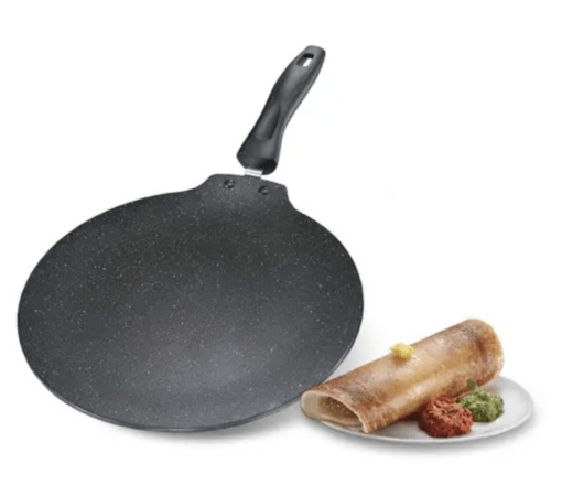 Prestige Omega Deluxe Granite-finish Coated Aluminium Non-Stick Dosa Tawa (Black) 30cm